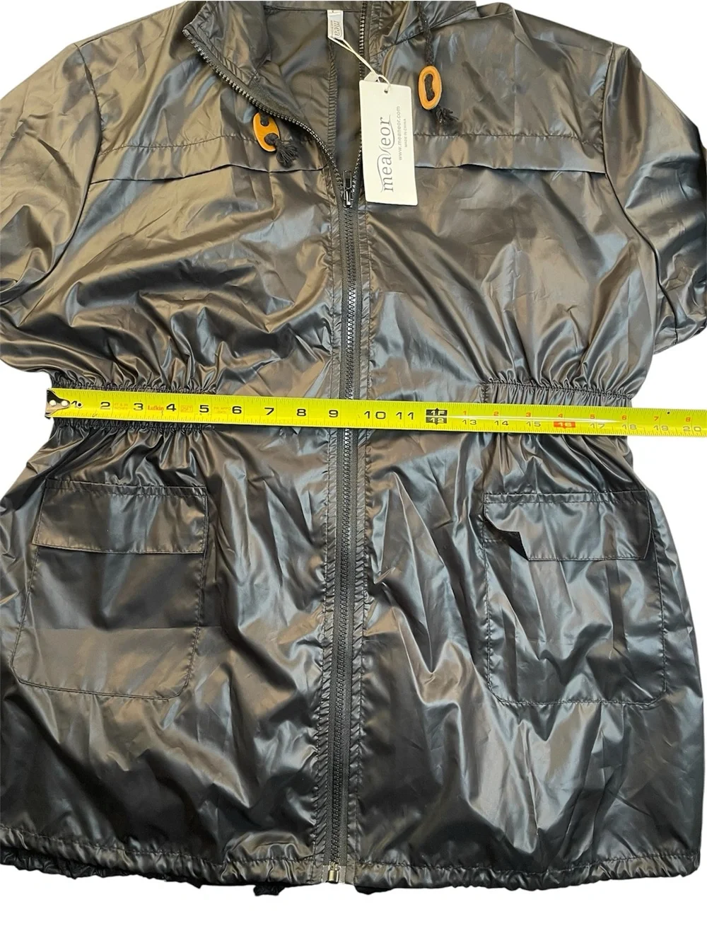 Meaneor Lightweight Hooded Raincoat / Windbreaker Jacket Women's Size Large